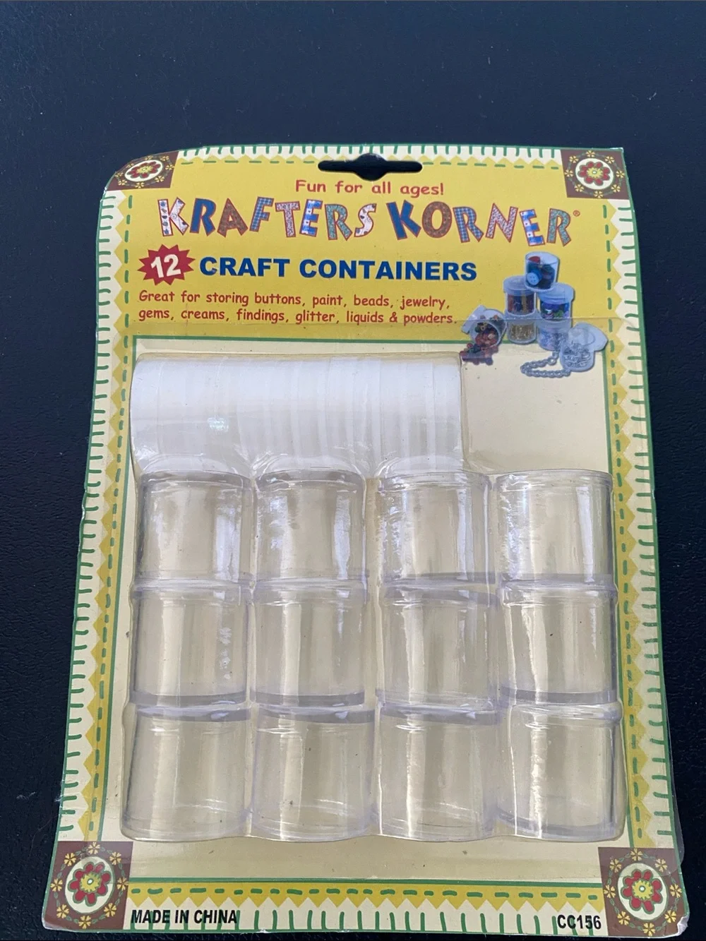 Clear Craft Containers - 12 Pack